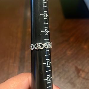 Infinite heart silver ring